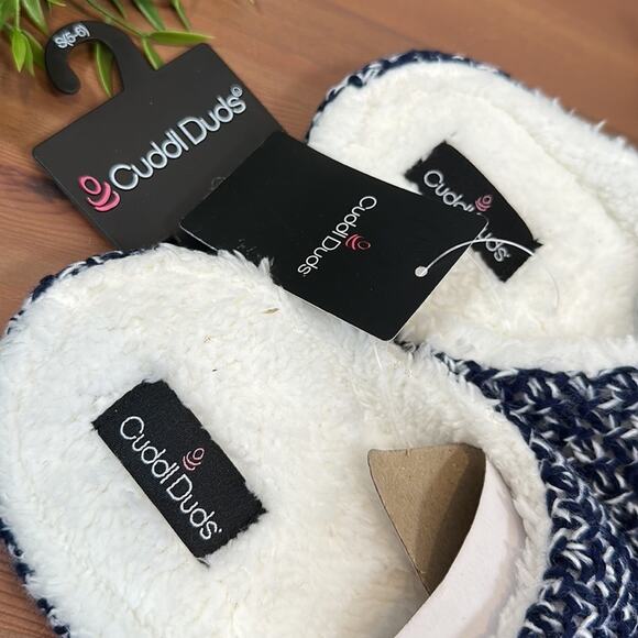 Cuddl Duds Seedstitch Slipper Clog with Luxe Sherpa Lining Size S - Picture 4 of 6